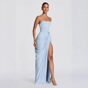 One Shoulder Bodycon Evening Dress for Casual Day, Trip, Relaxed Outing with Easy Styling | side profile detail close up