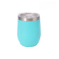Stemless insulated stainless steel tumbler in a soft gradient finish with a clear press-on lid