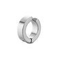 Polished steel clip on ear cuff for the Steel option, a wide C shaped ring with a hinge and a glossy face