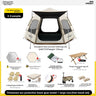 3-4P Almond White Tent ReadyToGoSet