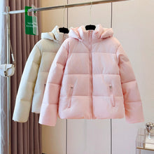 Womens Winter Hooded Short Puffer Jacket