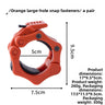 Orange large hole buckles pair