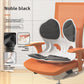 Lumbar support cushion with its loop strap fastened around a chair