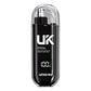 Black nose hair trimmer with a clear cap and a digital charge display on the body