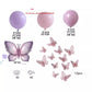 Pastel butterfly balloon kit unpacked on table