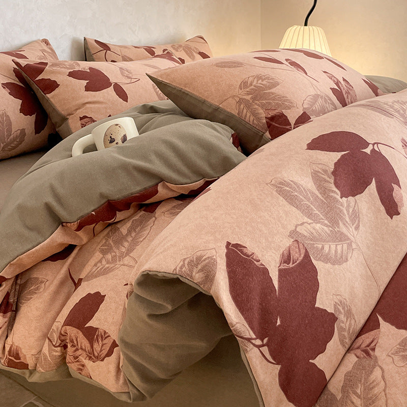 Brushed cotton duvet cover draped to show its soft drape