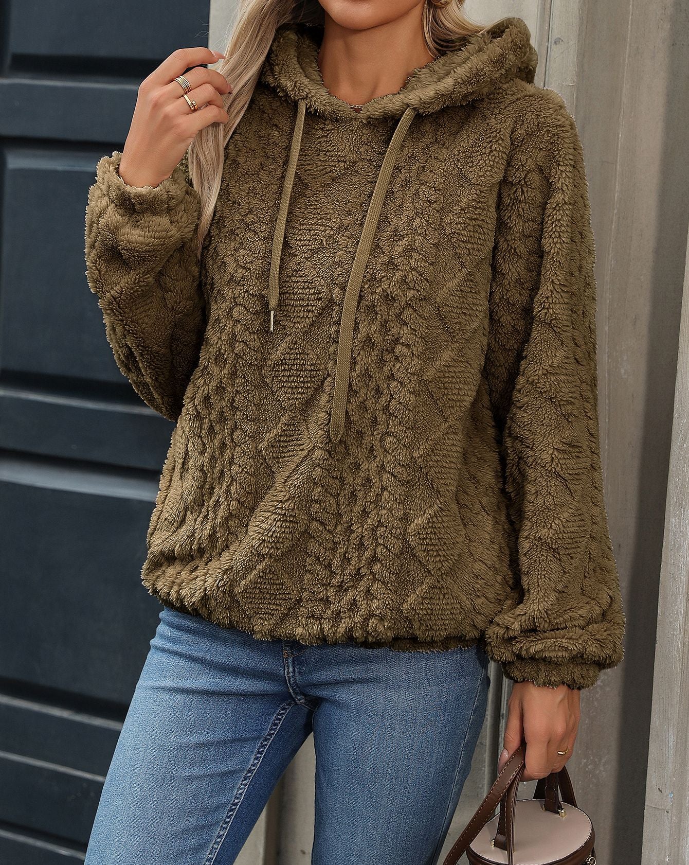 Womens Plush Jacquard Hooded | pair or pairing styling