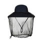 Bug net sun hat with the cinchable mesh screen and wide shade brim