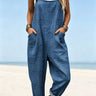 5XL | US 22 / EU 52 / Denim Blue Floral Texture