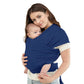 Close up of the soft stretch knit fabric texture of the baby wrap carrier
