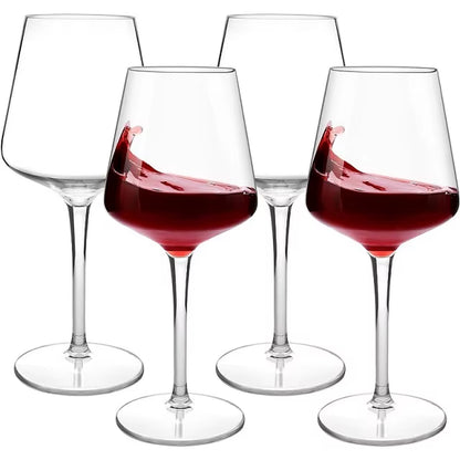 2/4/6PCS Set Unbreakable Plastic Wine Glass High Quality Goblet Transparent Tritan Plastic Wine Juice Drink Cup Party