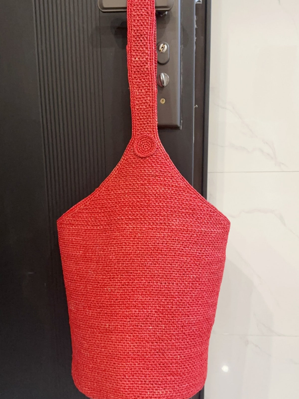 Handmade Women's Summer Shoulder Bag | close up material texture