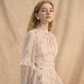 Floral Chiffon Long Sleeve Dress | side profile angle shot
