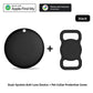 F08 Black with a black silicone pet collar protective cover, Apple Find My and Android Find Hub badges