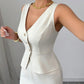 Sleeveless Vest HighWaisted Pants Set
