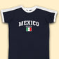 Fitted country baby tee detail of round neck ringer band