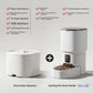 Luxury pet feeder version with 304 stainless steel bowl in the tray