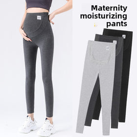 Maternity Leggings with Over-Belly Panel and Adjustable Waist