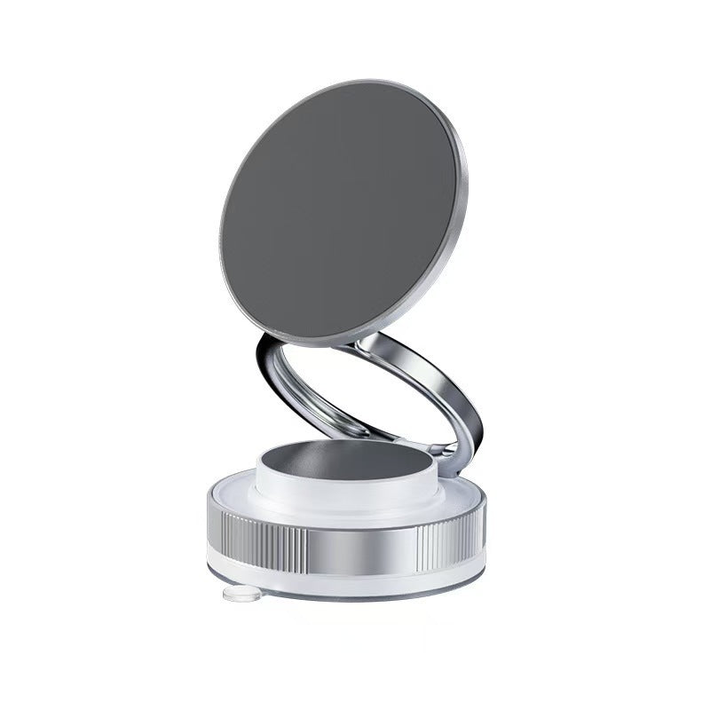 Close view of the knurled suction cup base with the marked on and off twist lock collar