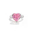 Yj2062001 pink stone love, 925 silver