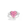 Yj2062001 pink stone love, 925 silver