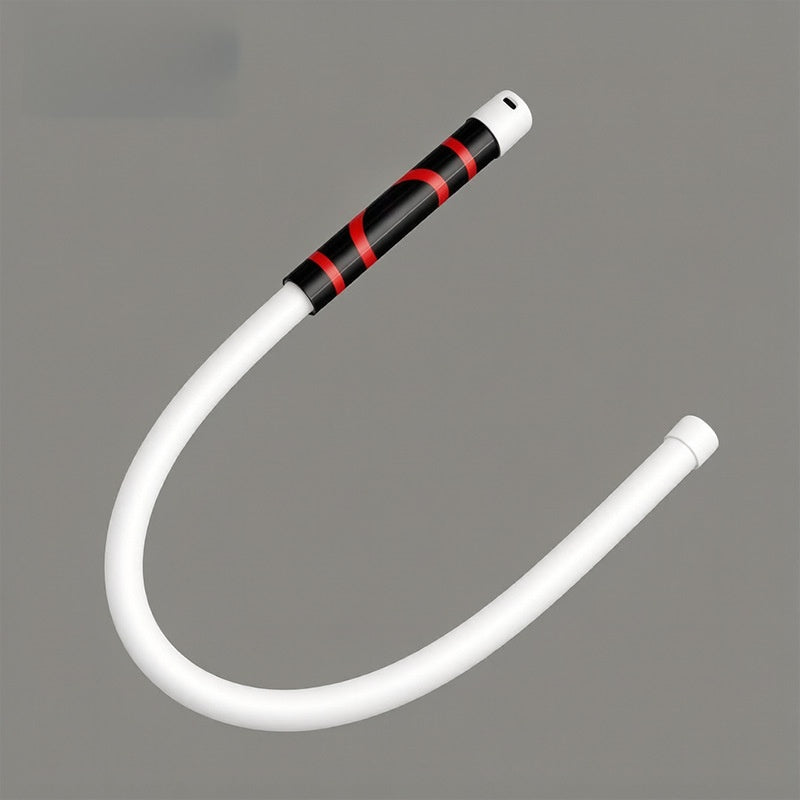 Flexible LED work light strip lit along its full length on a plain background