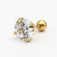 Geometric Zircon Stud Earrings