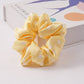 Full color range of the satin hair scrunchies