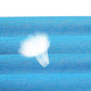Macro of the blue woven tape surface with a water droplet resting on the weave