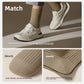 Wool blend mid calf socks with seamless toe and reinforced heel, shown in a solid color