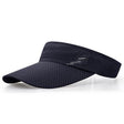 Solid color empty top hat navy blue