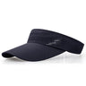 Solid color empty top hat navy blue