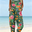 Dark Green Floral Print