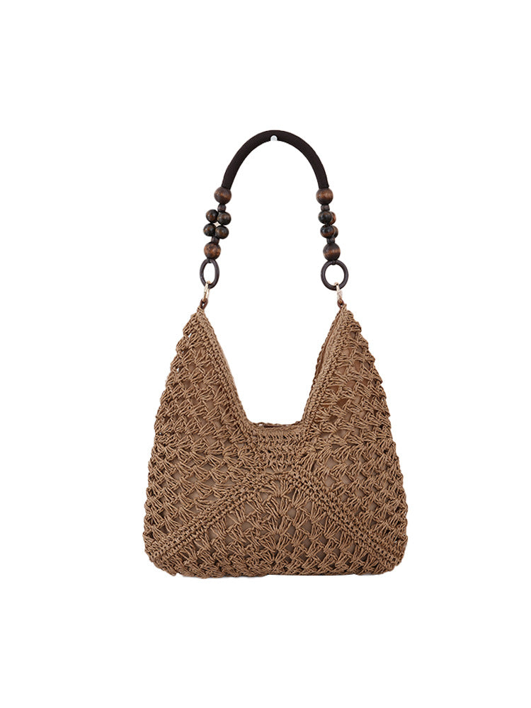 Woven Straw Shoulder Bag, Everyday Bag for Busy Day, Simple Errand, daily routine with Practical Value, Cleaner Use, and E...