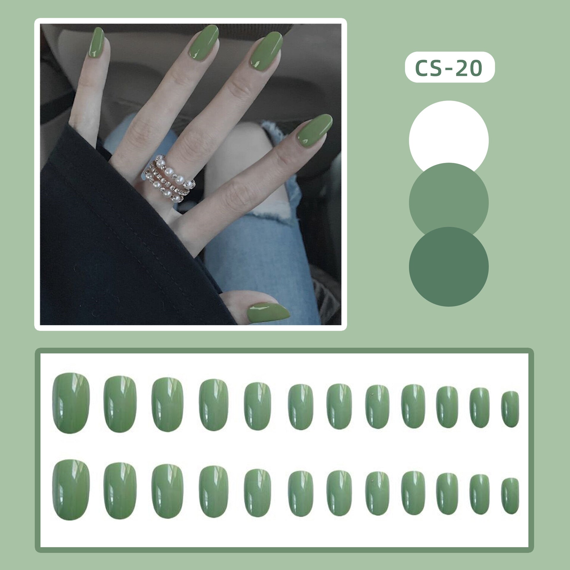 CS01-40 Wearing Nail Art Finished Nail Pieces Long Frosted Nail Pieces | macro material texture detail