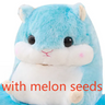 Blue hamster with melon seeds / 40cm pillow with hand