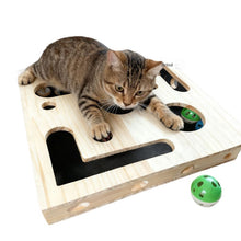 Katzen-Holzlabyrinth-Kratzspielzeug zum Spielen