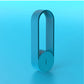 Purple arch shaped USB ion generator standing on its oval foot against a purple ground