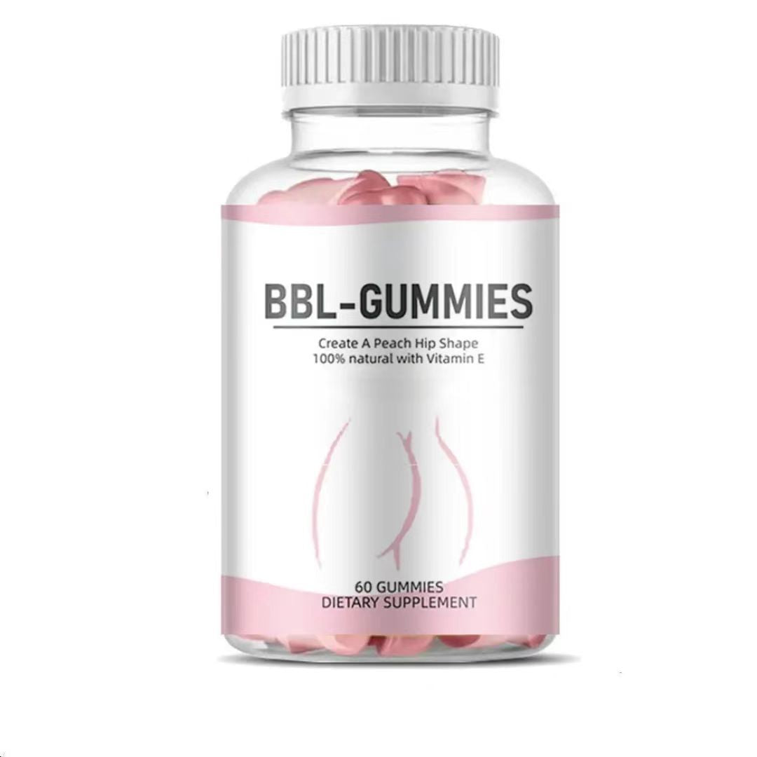 Butt Lift Chewable Gummies 220g jar front view with lid closed