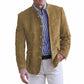 Mens single breasted jacket in matte brushed vegan suede with long sleeves and stand collar