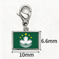 Stainless Steel National Flag Pendant Bracelet