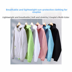 Unisex Lightweight Sun Protection Hooded Zip Jacket