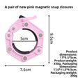 Pink magnetic buckles pair