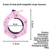 Pink magnetic buckles pair