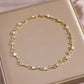 Zircon Gold Plated Leaf Design