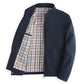 Navy cotton zip jacket with a stand collar and warm plaid lining, size 190 XXXL option photo