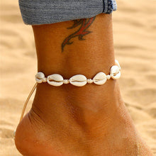 Hand Knotted Cowrie Shell Anklet on Adjustable Cord