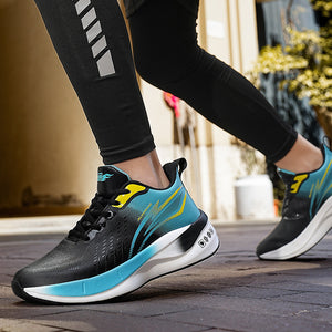 Lightweight running shoe showing supercritical foam outsole