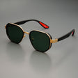 Gold frame green film