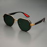 Gold frame green film